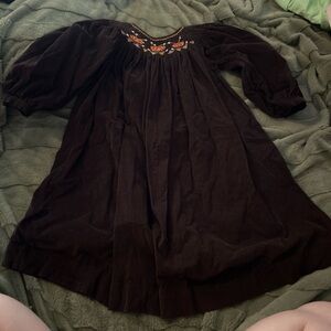 Elegant Floral Embroidered Kids Dress